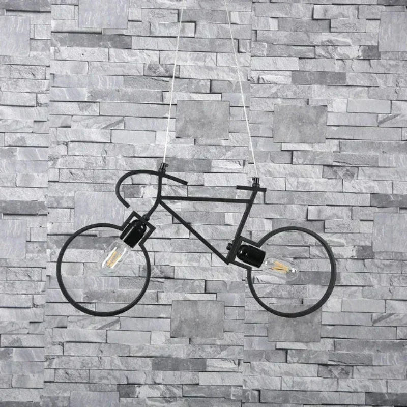 Suspension LED Inspirée du Vélo | Éclairage Économe en Énergie et Élégant