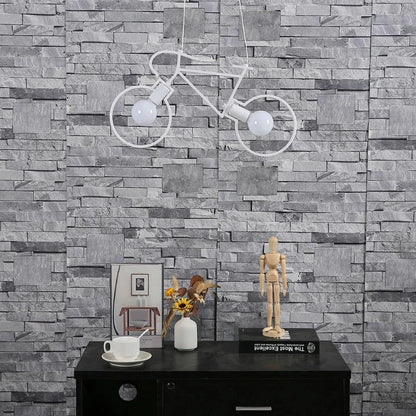 Suspension LED Inspirée du Vélo | Éclairage Économe en Énergie et Élégant