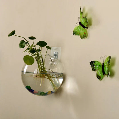 Vase Flottant en Verre | Décoration Hydroponique Élégante et Unique
