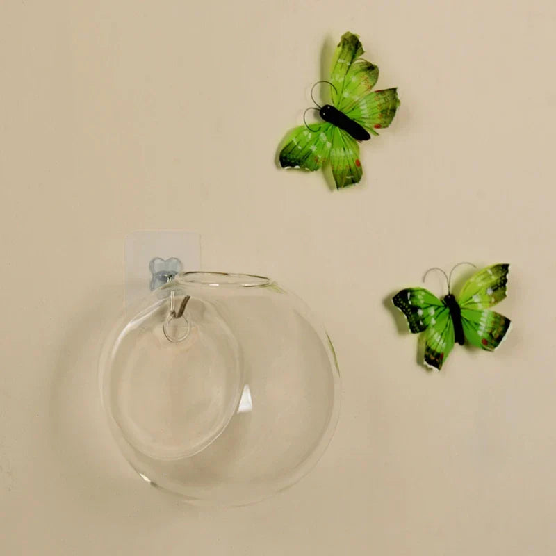 Vase Flottant en Verre | Décoration Hydroponique Élégante et Unique