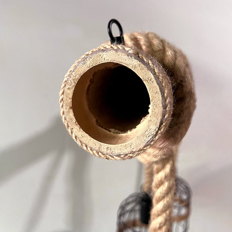 Plafonnier Rétro en Bois et Métal | Éclairage Élégant et Ambiance Chaleureuse