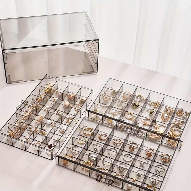 Organisateur de Bijoux à 3 Niveaux | 72 Compartiments pour Rangement Efficace