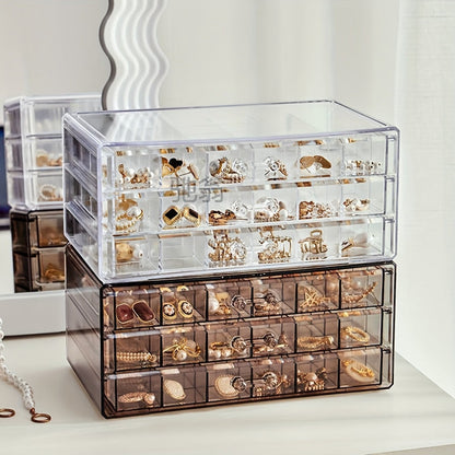 Organisateur de Bijoux à 3 Niveaux | 72 Compartiments pour Rangement Efficace