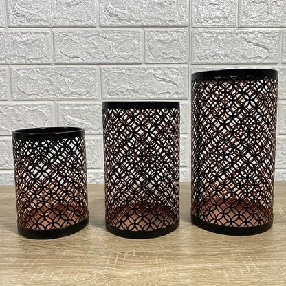 Porte-bougies en Fer Design | Ensemble Élégant de 3 Pièces
