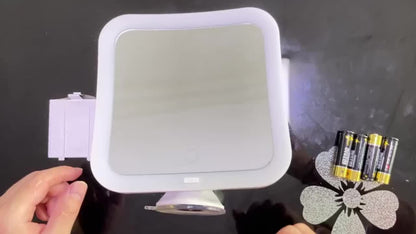 Miroir de Maquillage Éclairé 10X | Contrôle Tactile et Ventouse Pratique