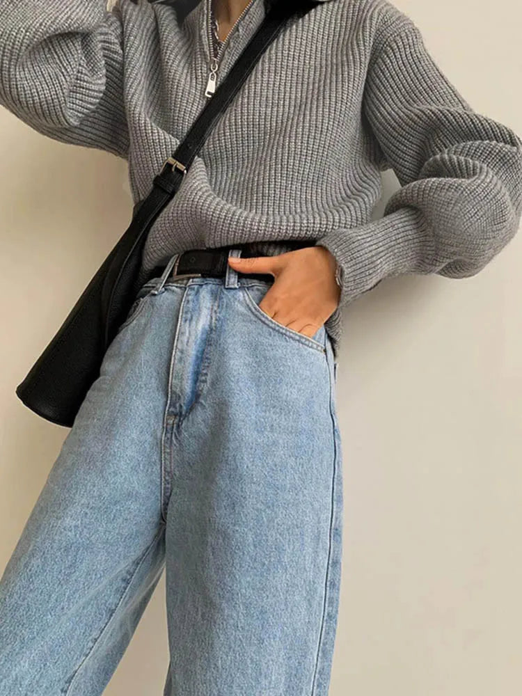 Pull Zippé en Cachemire pour Femmes | Confort Élégant et Polyvalent