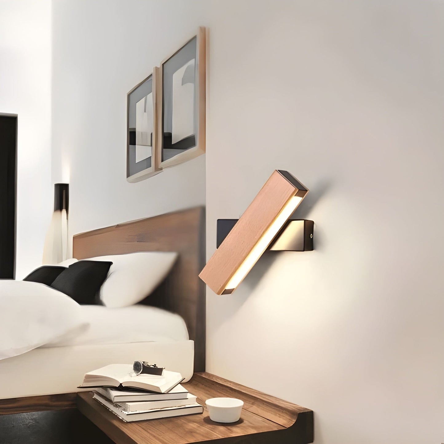 Lampe Murale LED en Bois | Design Scandinave et Éclairage Chaud