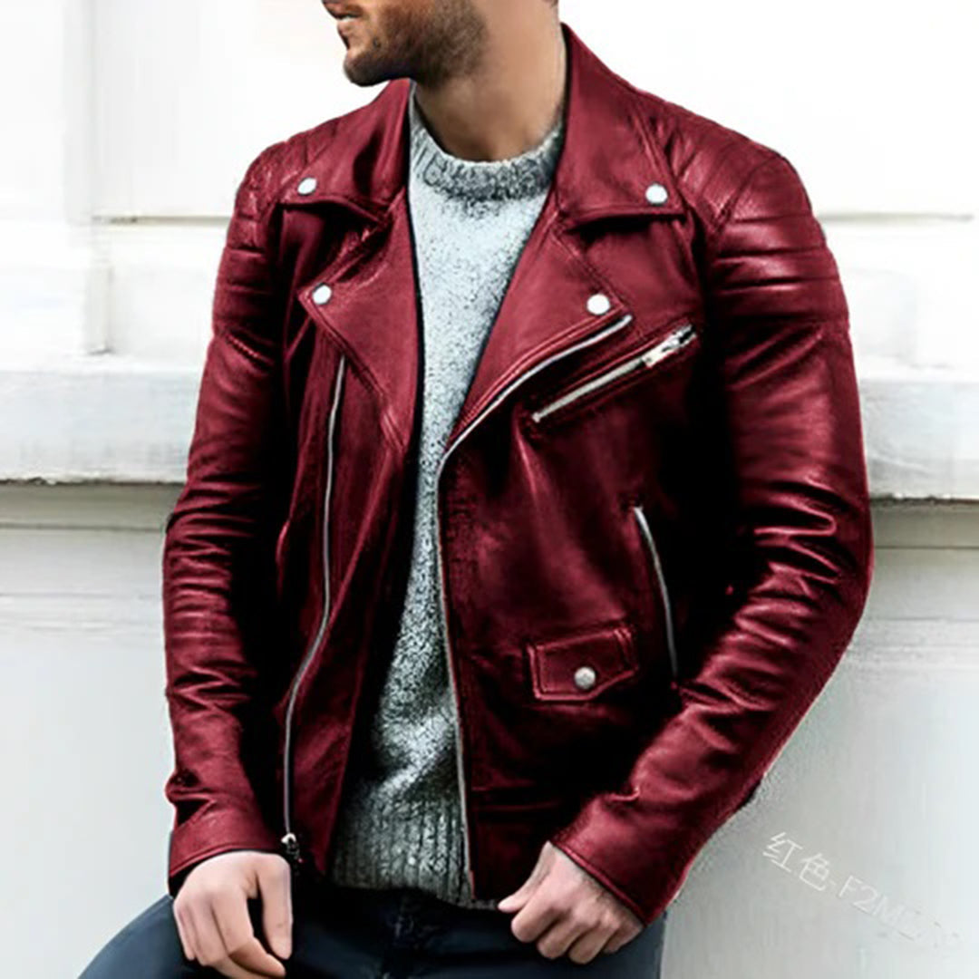 Veste de Biker en Cuir Synthétique | Style Robuste et Confort Durable