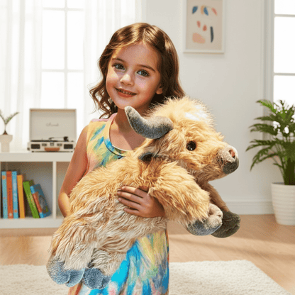 Jouet en Peluche Vache des Highlands | Compagnon Câlin Ultra Doux pour Tous