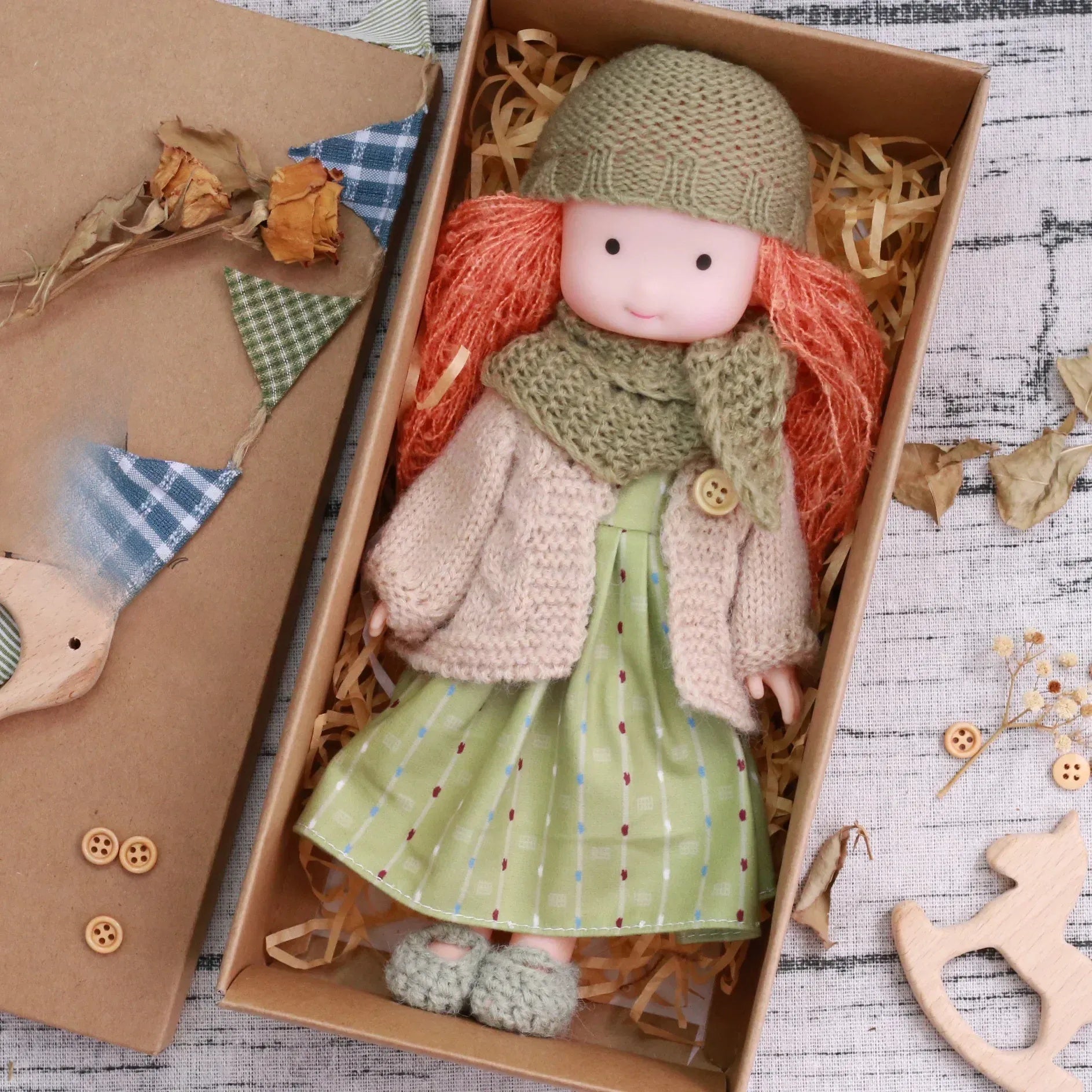 Poupée en Peluche à Habiller | Accessoires pour Jeu Créatif et Câlins