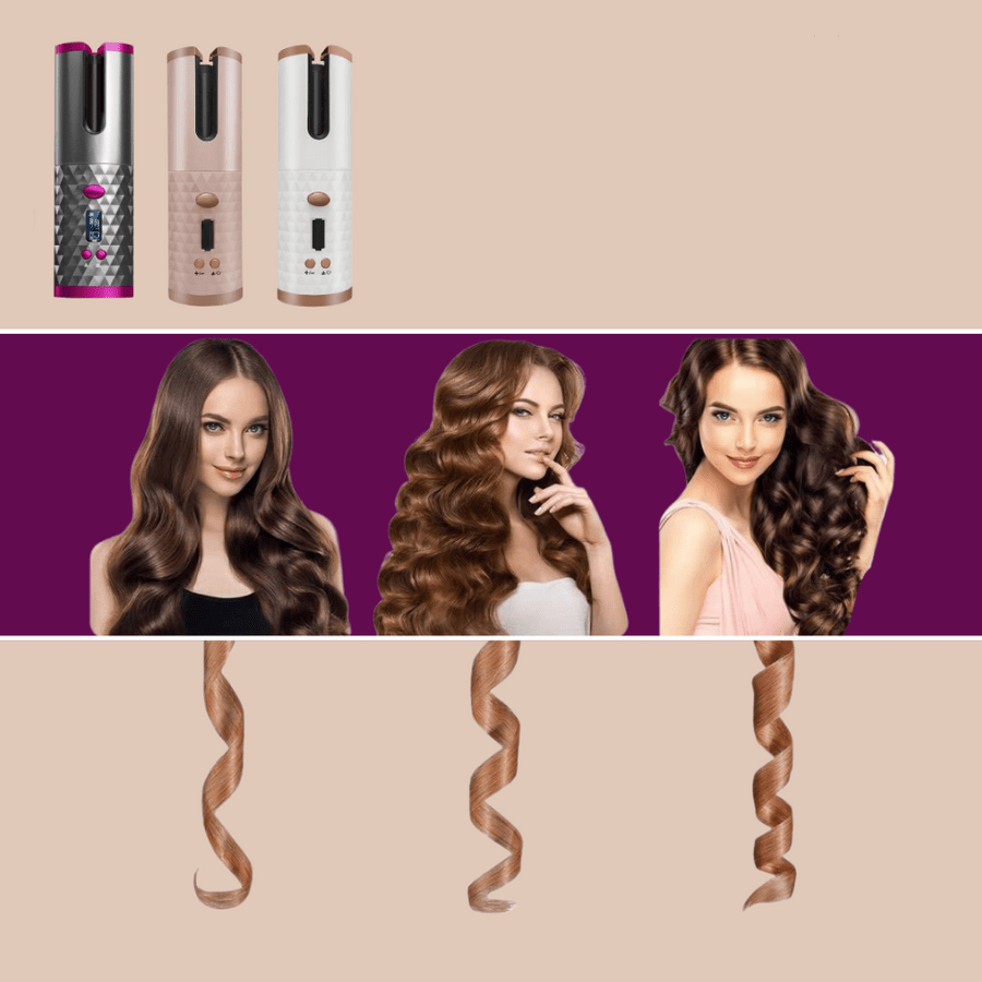 Fer à Friser Sans Fil | Boucles Brillantes et Durables