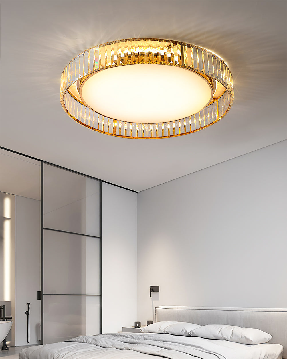 Plafonnier Moderne en Cristal | Design Élégant et Sophistiqué