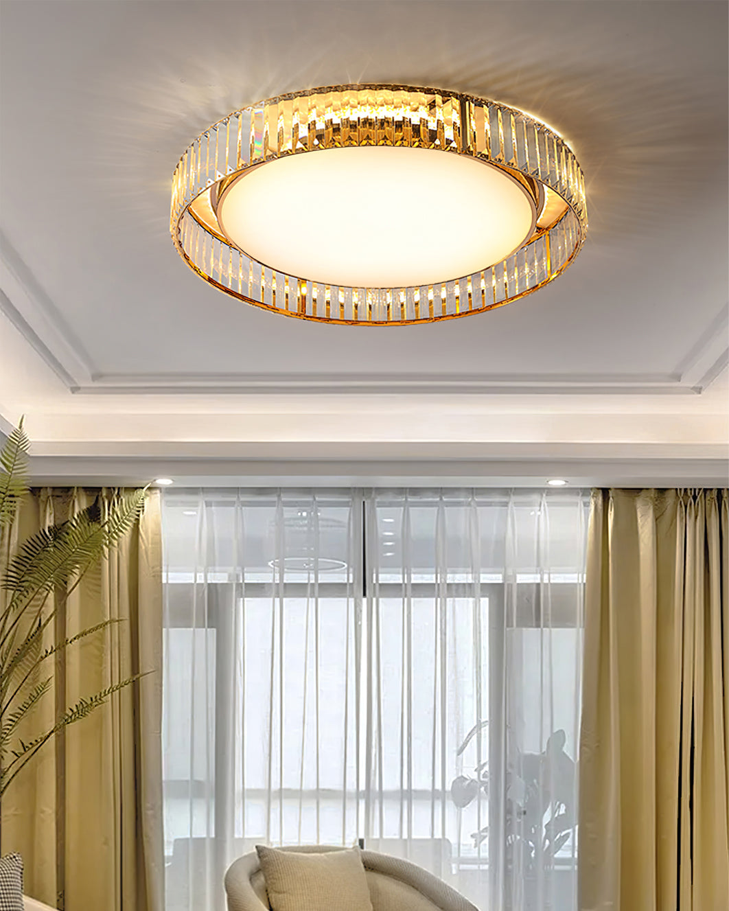 Plafonnier Moderne en Cristal | Design Élégant et Sophistiqué