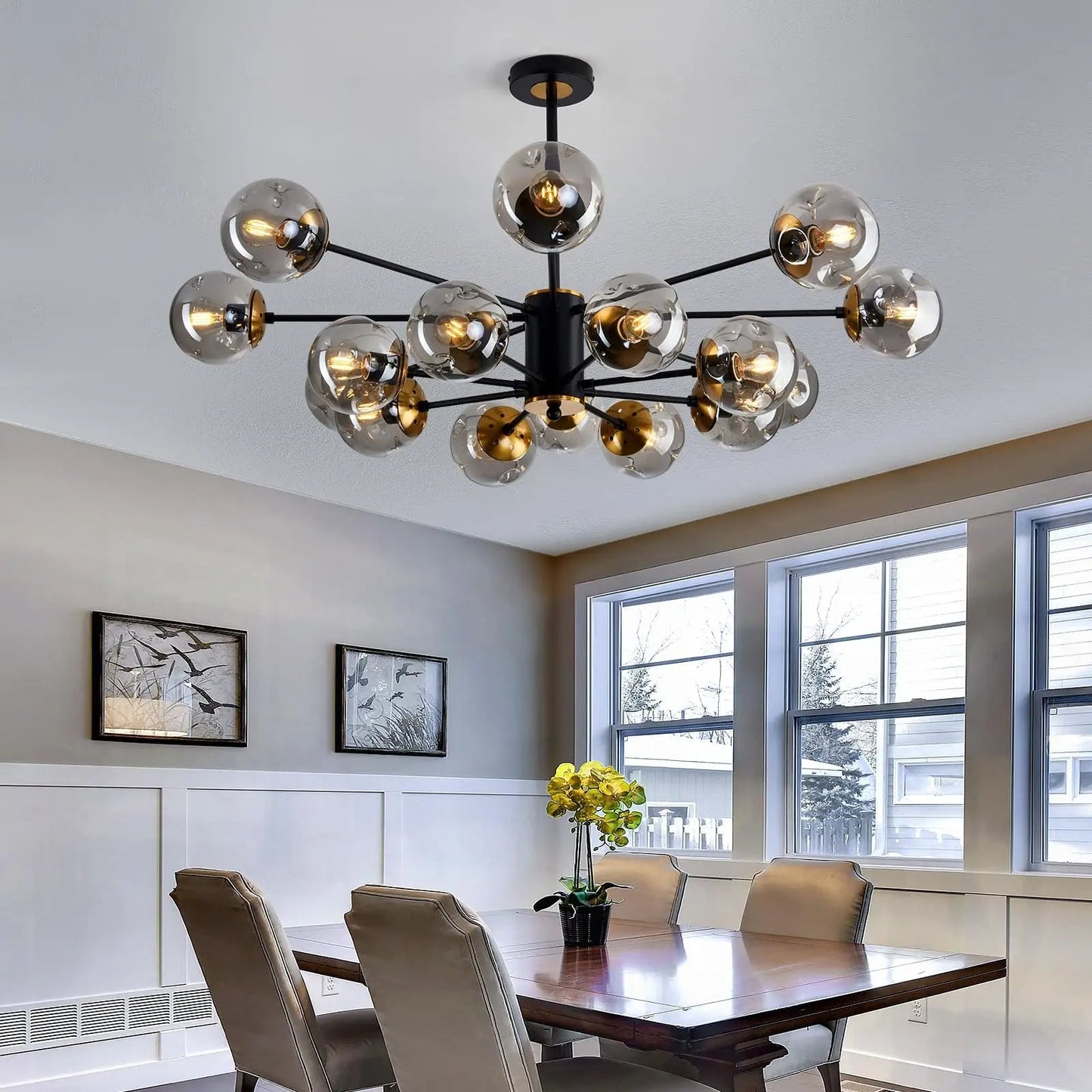 Lustre Scandinave en Cristal | Design Élégant et Contemporain
