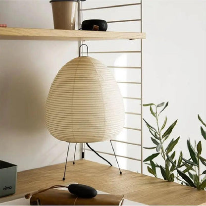Lampe Trépied Japonaise | Éclairage LED Doux et Élégant