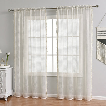 Rideaux en Voile Beige Doux | Élégance Lumineuse pour Espaces Sophistiqués