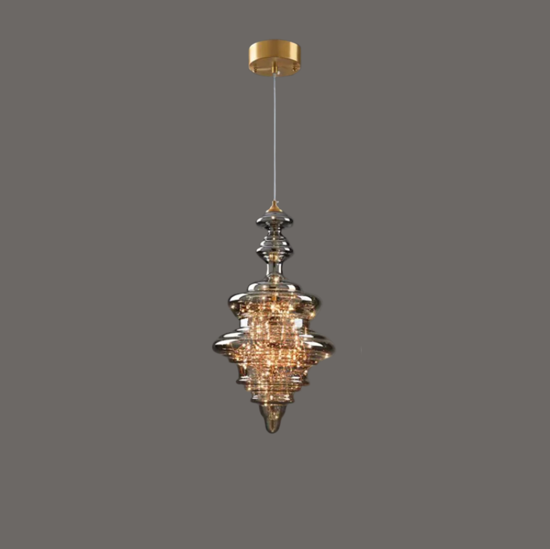 Lampe Suspendue Grise Design Élégant | Éclairage Ambiance et Matériaux Luxueux