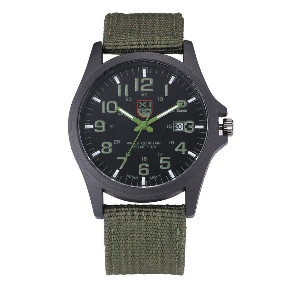 Montre Militaire Résistante à l'Eau | Cadran Éclairé et Chronomètre Multifonction