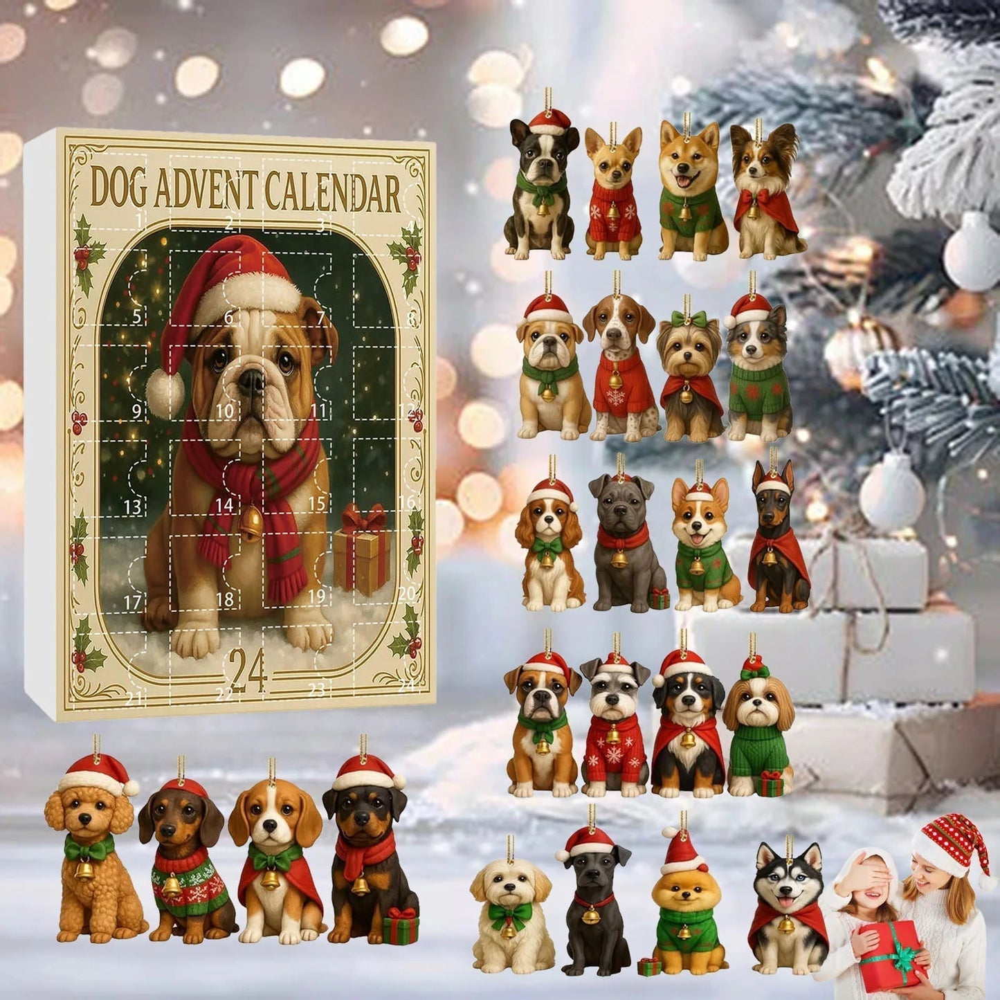 Calendrier de l'Avent pour Amoureux des Chiens | 24 Jours de Joie et Surprises