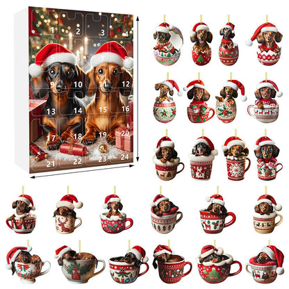 Calendrier de l'Avent Teckel | Surprises Festives pour Amoureux des Chiens