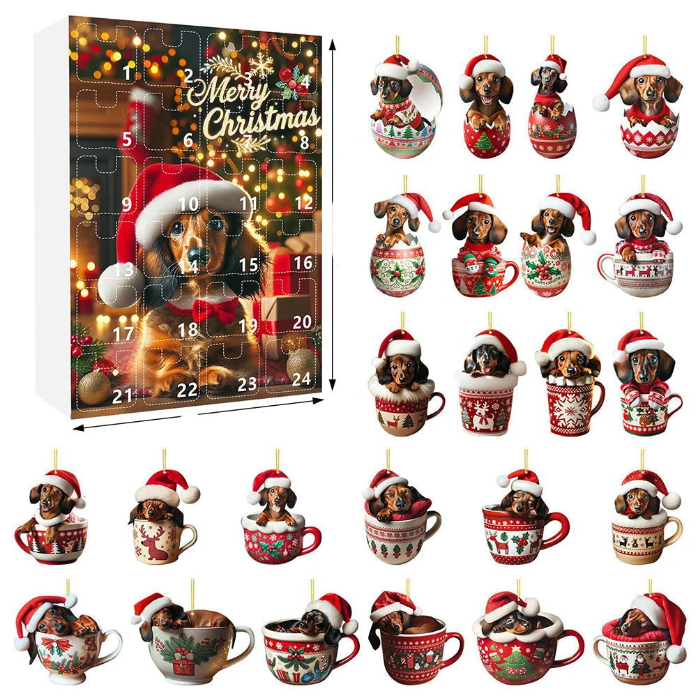 Calendrier de l'Avent Teckel | Surprises Festives pour Amoureux des Chiens