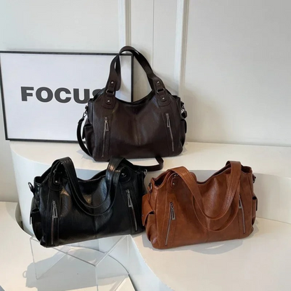 Sac à Bandoulière Cuir Vegan Noir | Élégant et Pratique pour Femmes