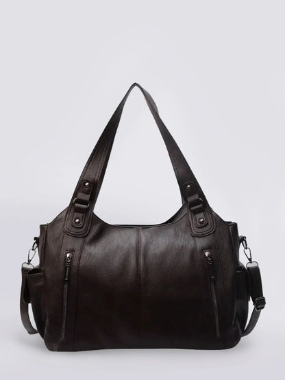 Sac à Bandoulière Cuir Vegan Noir | Élégant et Pratique pour Femmes