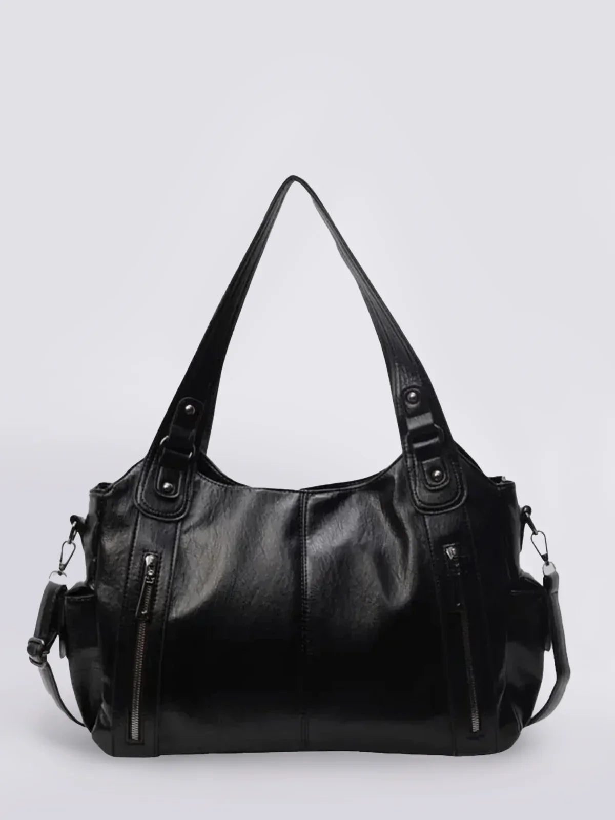 Sac à Bandoulière Cuir Vegan Noir | Élégant et Pratique pour Femmes