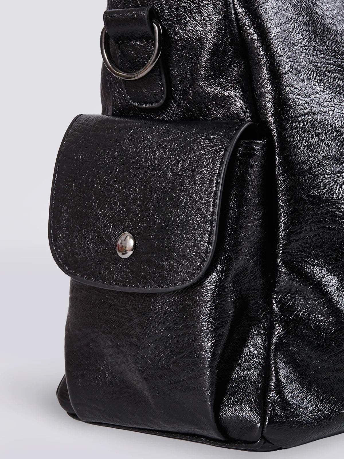 Sac à Bandoulière Cuir Vegan Noir | Élégant et Pratique pour Femmes