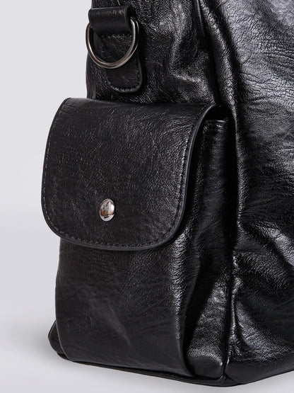 Sac à Bandoulière Cuir Vegan Noir | Élégant et Pratique pour Femmes