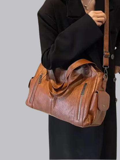 Sac à Bandoulière Cuir Vegan Noir | Élégant et Pratique pour Femmes