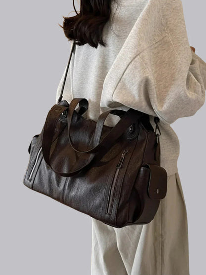 Sac à Bandoulière Cuir Vegan Noir | Élégant et Pratique pour Femmes