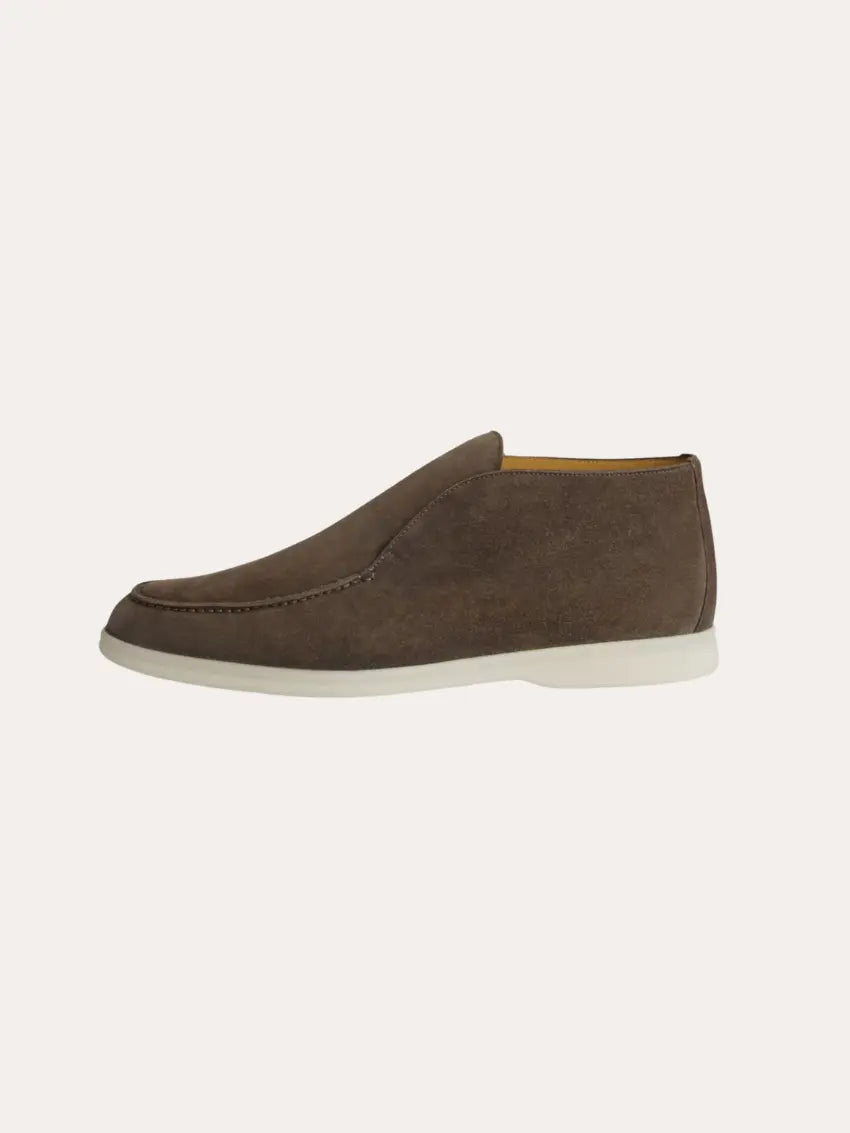 Mocassins en Suède Gris Foncé | Style Élégant et Confort Durable