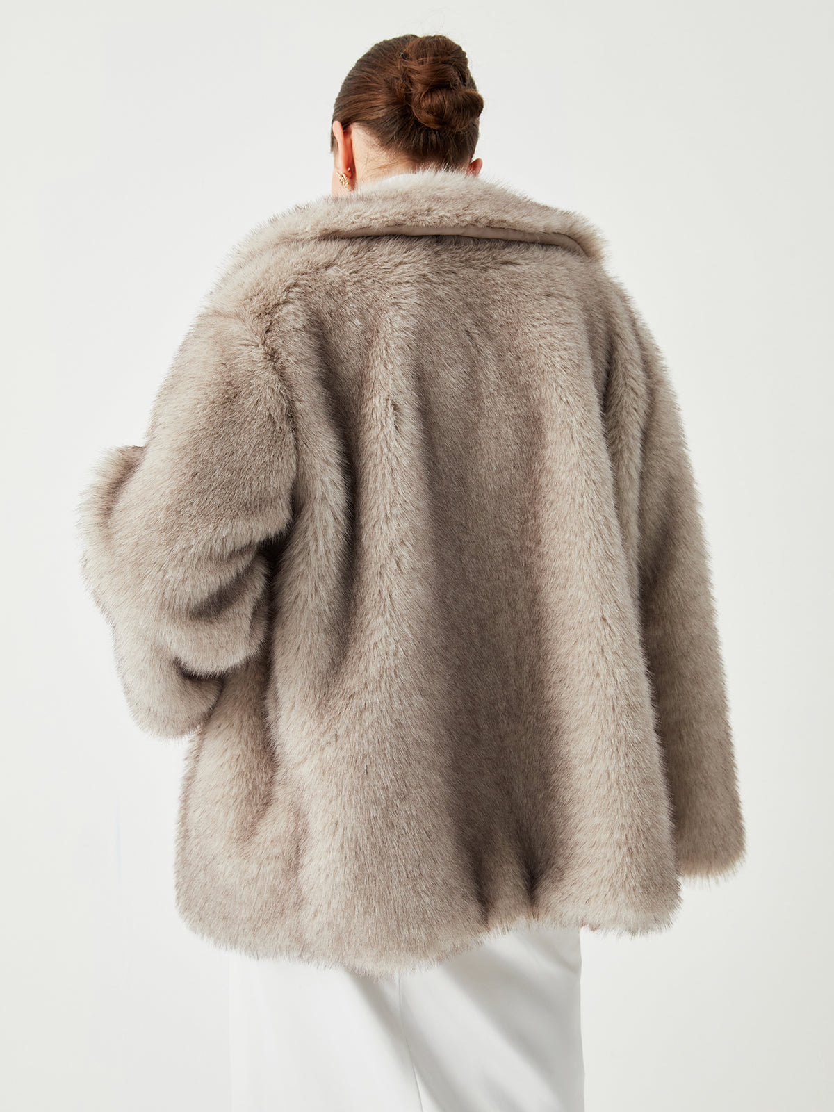 Manteau en Fausse Fourrure Luxe | Col Surdimensionné et Chaud