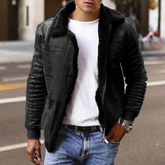 Manteau d'hiver isolé pour hommes | Doublure en shearling et look moderne