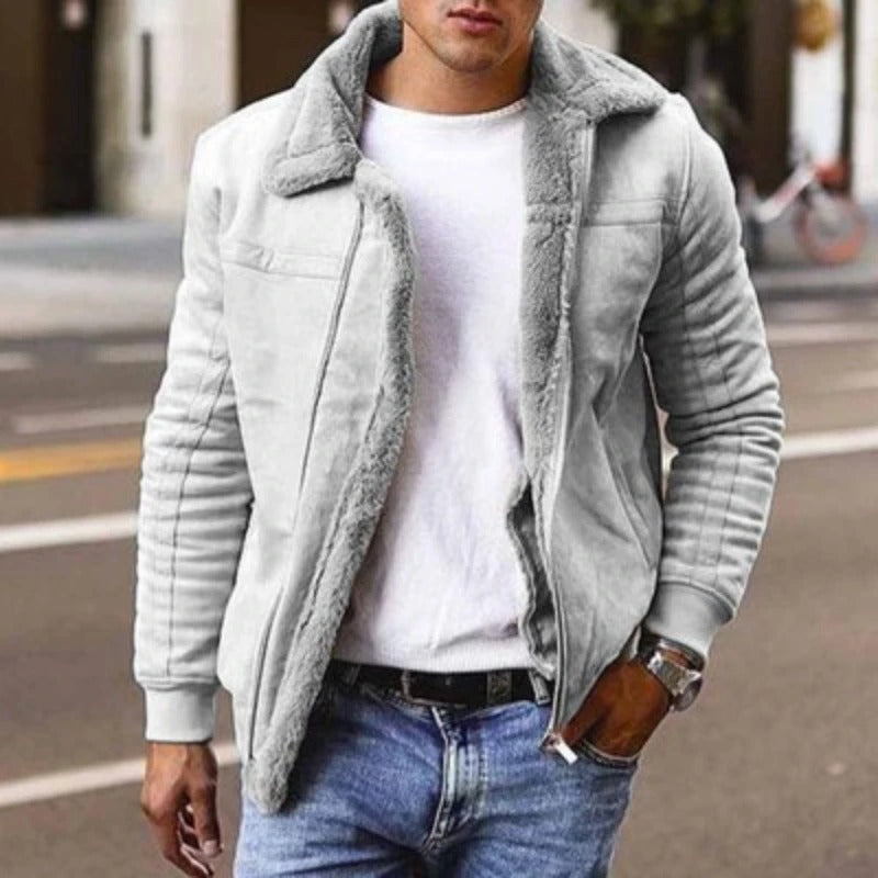 Manteau d'hiver isolé pour hommes | Doublure en shearling et look moderne