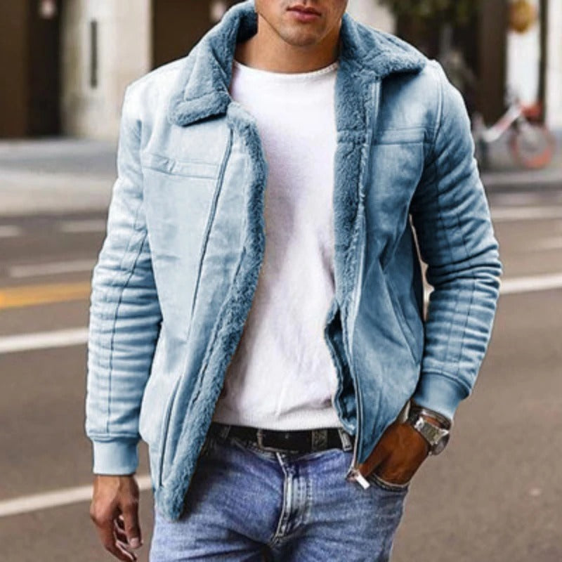 Manteau d'hiver isolé pour hommes | Doublure en shearling et look moderne