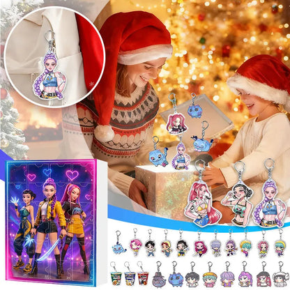 Calendrier de l'Avent K-Pop | 24 Porte-Clés de Fantaisie Sombre