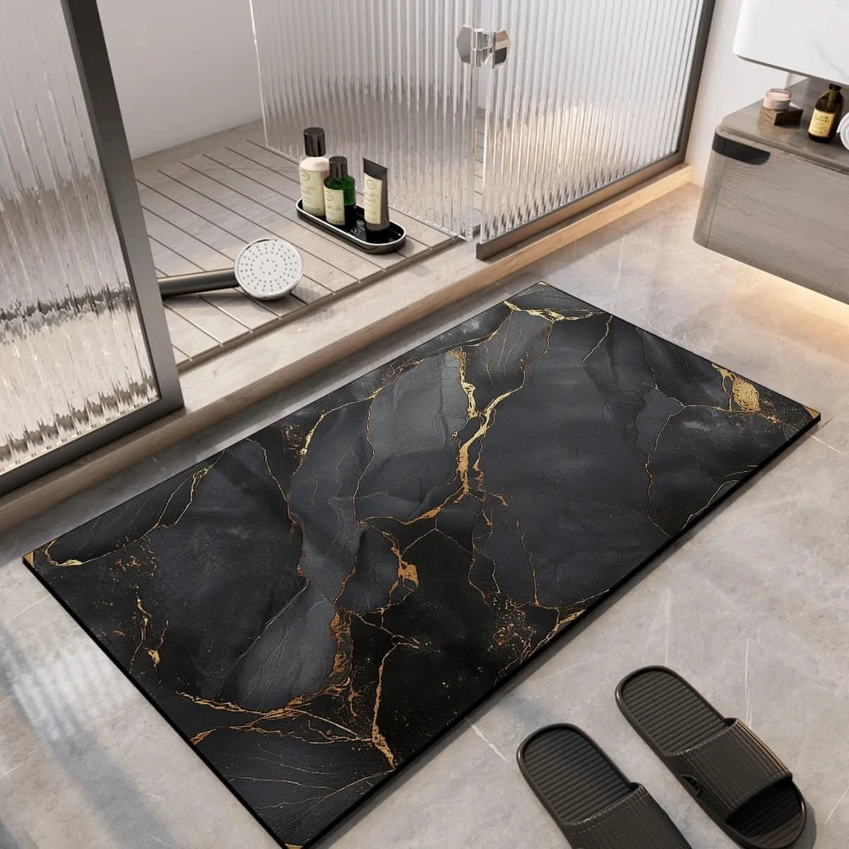 Tapis de Bain Antidérapant en Diatomite | Séchage Rapide et Confort Optimal