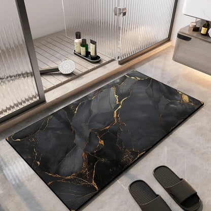 Tapis de Bain Antidérapant en Diatomite | Séchage Rapide et Confort Optimal