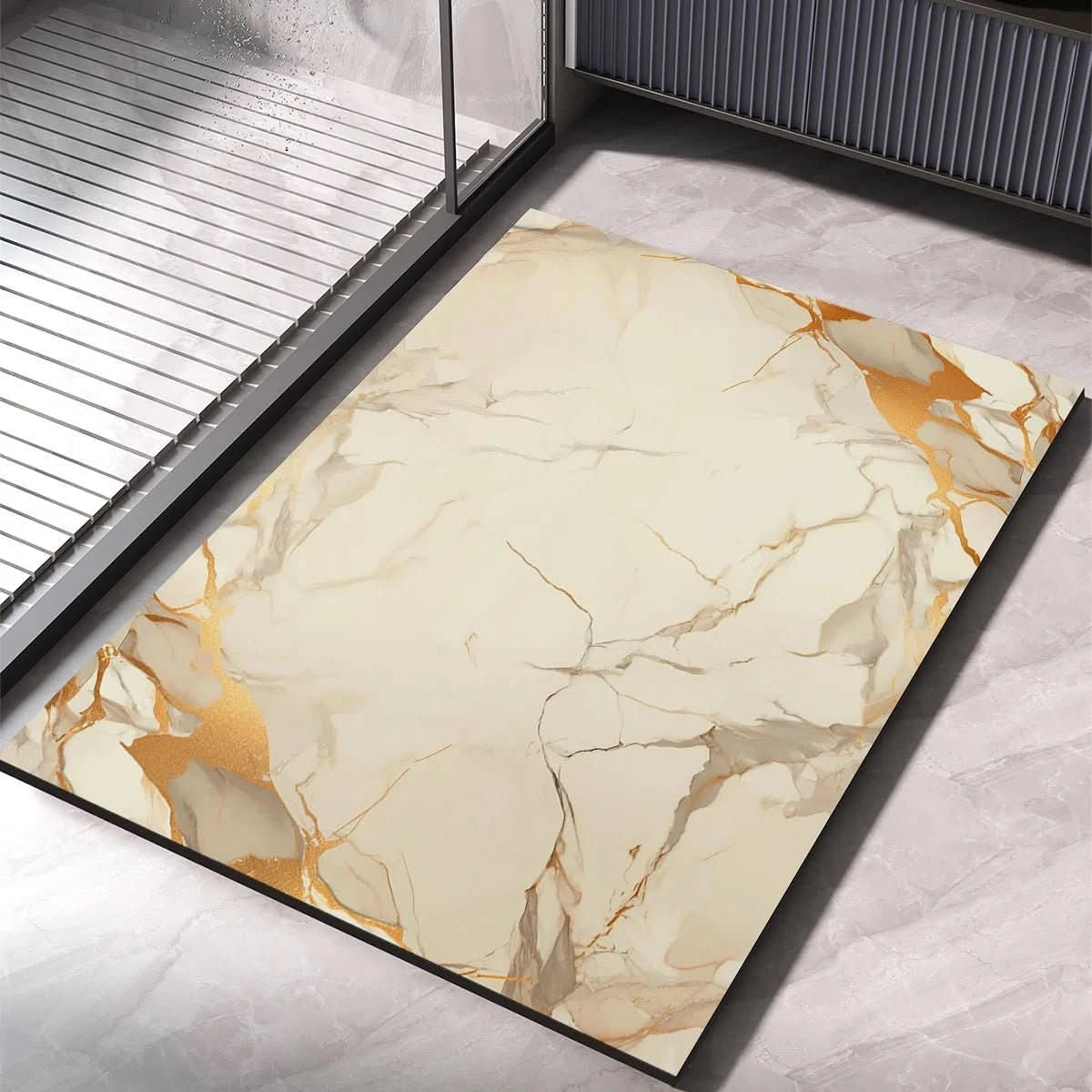 Tapis de Bain Antidérapant en Diatomite | Séchage Rapide et Confort Optimal