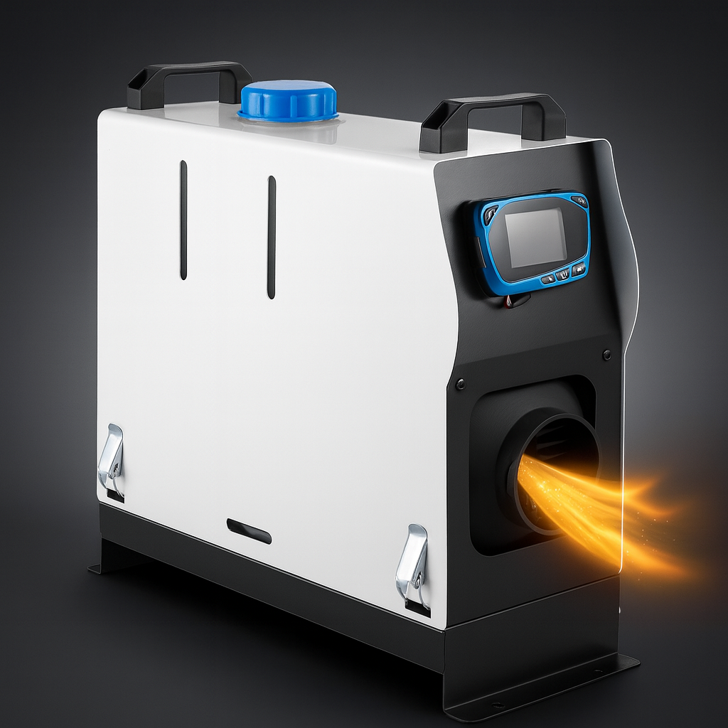 Chauffage Diesel Portable 12V | Boîtier Métallique et Affichage LCD