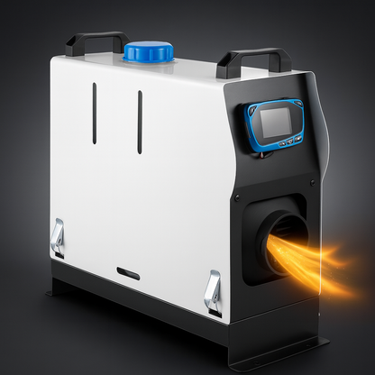 Chauffage Diesel Portable 12V | Boîtier Métallique et Affichage LCD