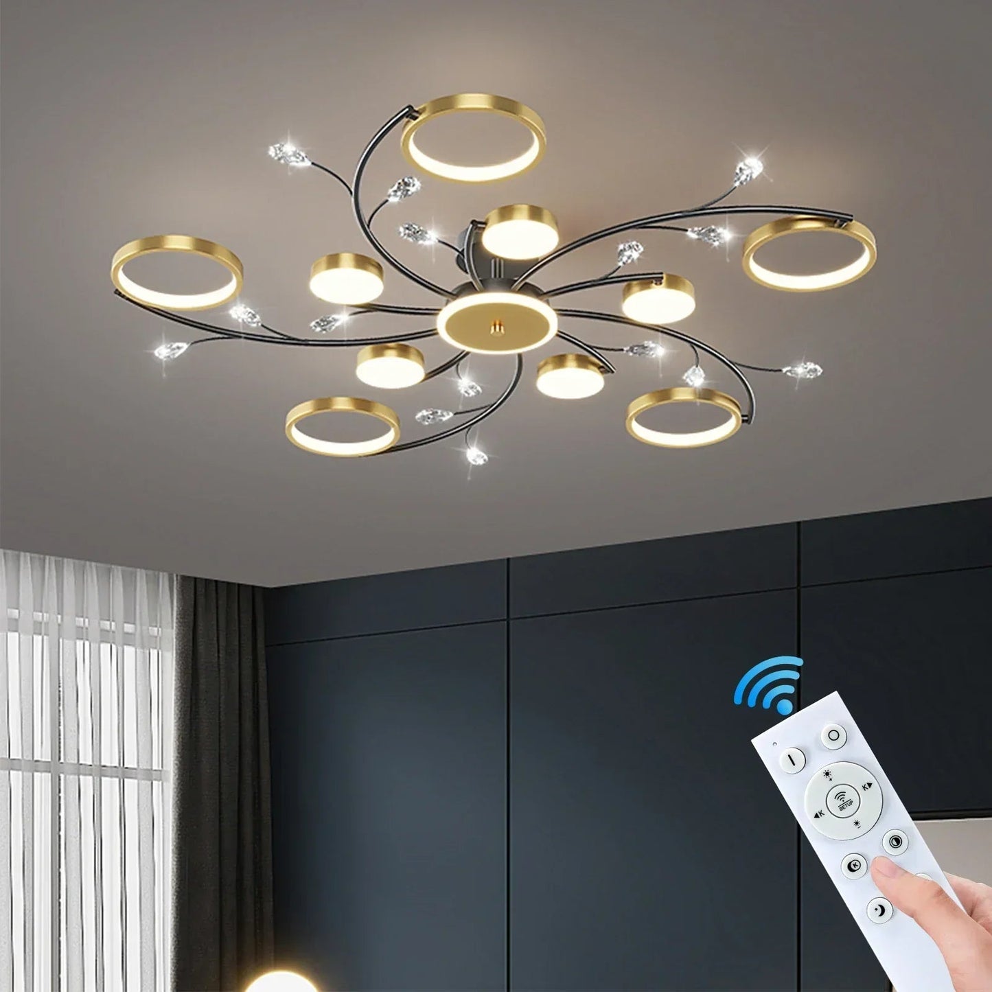 Suspension Dimmable en Métal et Acrylique | Éclairage Personnalisable pour Cuisine Moderne