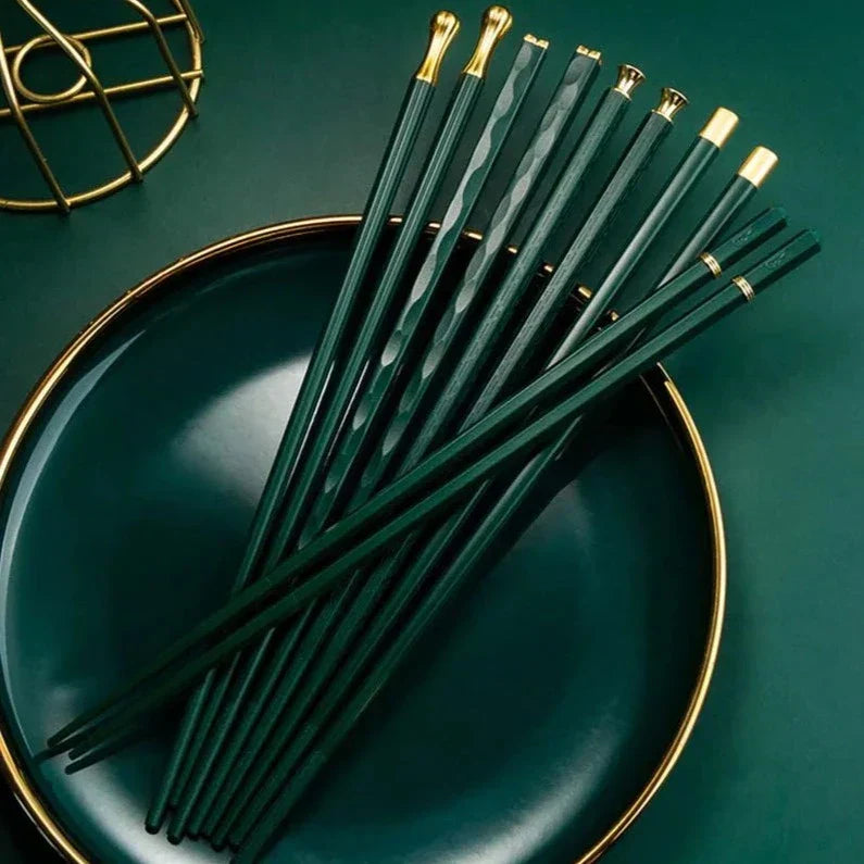 Baguettes en Alliage Élégant | Ensemble Pratique pour Dîner Sophistiqué