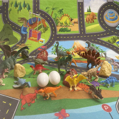 Calendrier de l'Avent Dinosaure Éducatif | 28 Figurines Réalistes et Tapis de Jeu