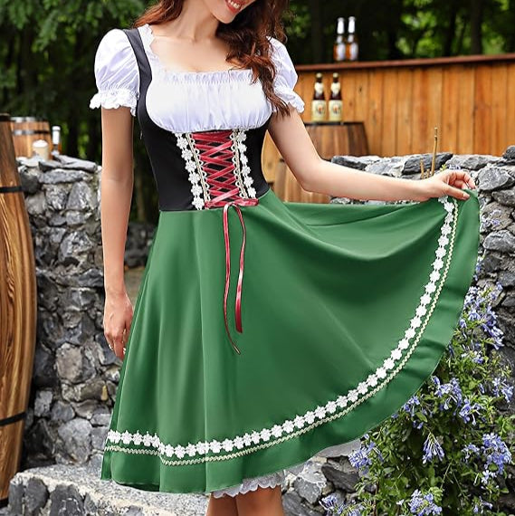 Robe Dirndl Bavaroise avec Blouse | Tenue Traditionnelle pour Oktoberfest