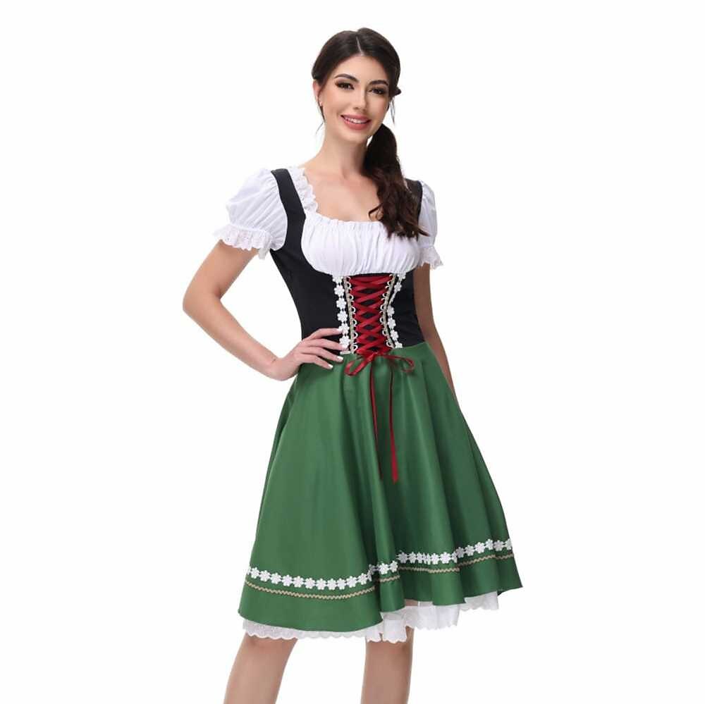 Robe Dirndl Bavaroise avec Blouse | Tenue Traditionnelle pour Oktoberfest