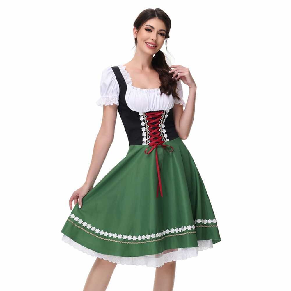 Robe Dirndl Bavaroise avec Blouse | Tenue Traditionnelle pour Oktoberfest