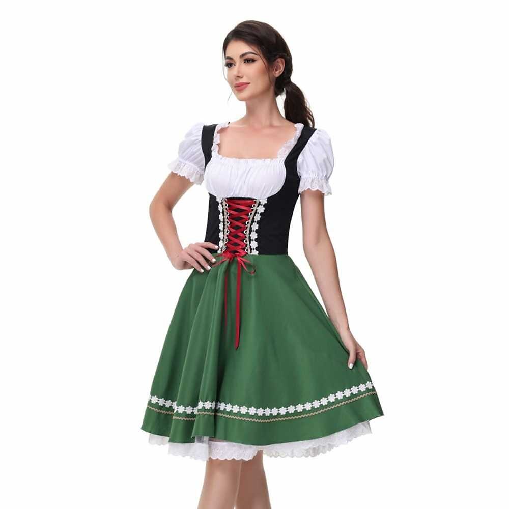 Robe Dirndl Bavaroise avec Blouse | Tenue Traditionnelle pour Oktoberfest